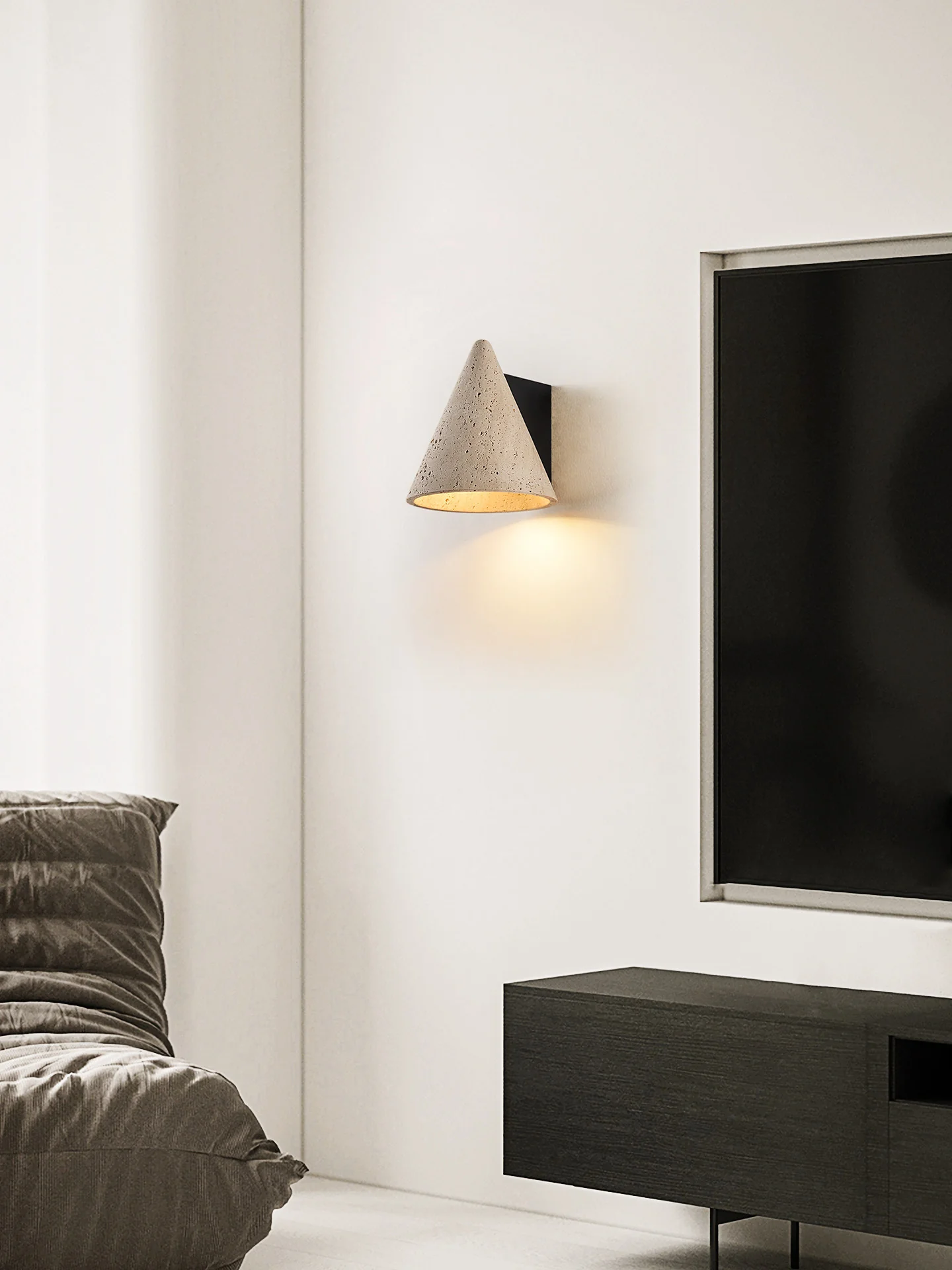 Travertine Cone Wall Sconce - Image 15
