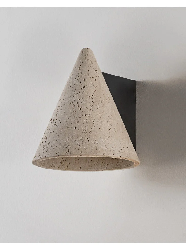 Travertine Cone Wall Sconce - Image 6