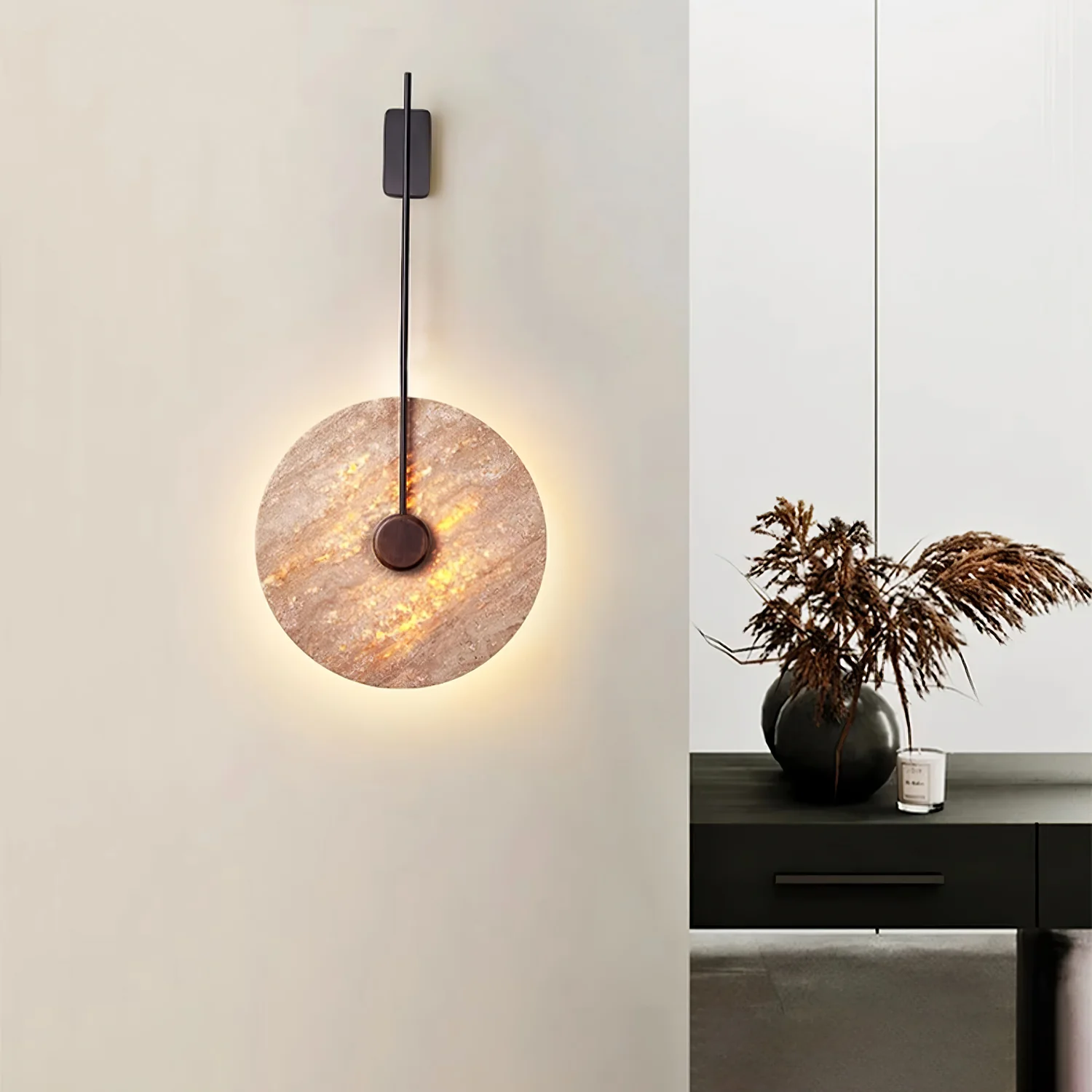 Travertine Disc Wall Lamp - Image 7