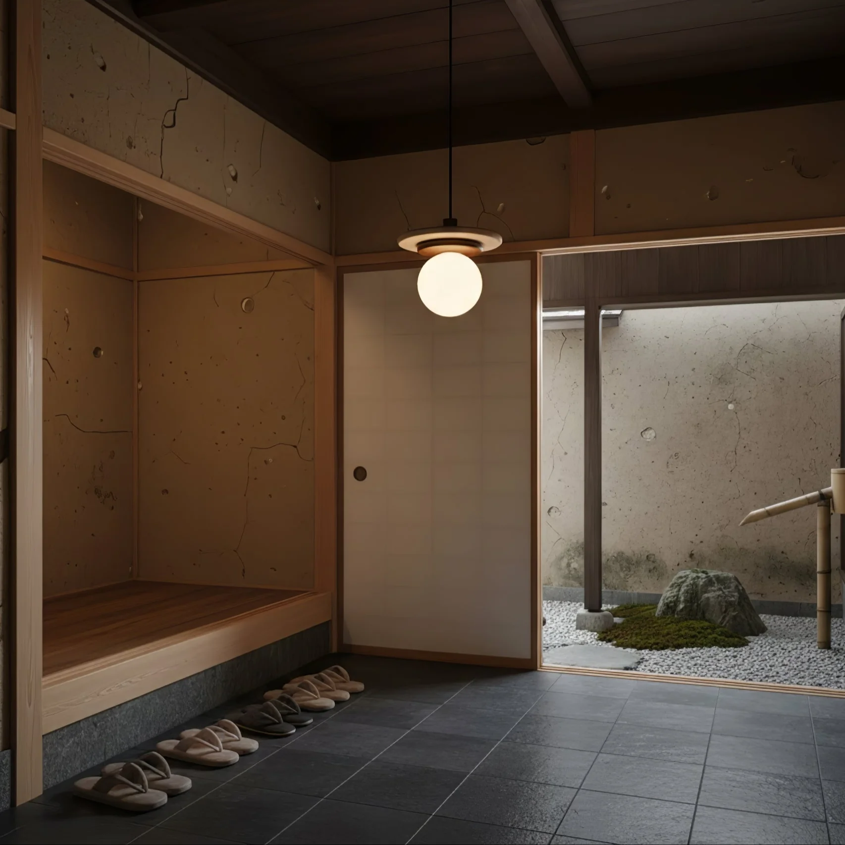 Travertine Disk Pendant Light - Image 4