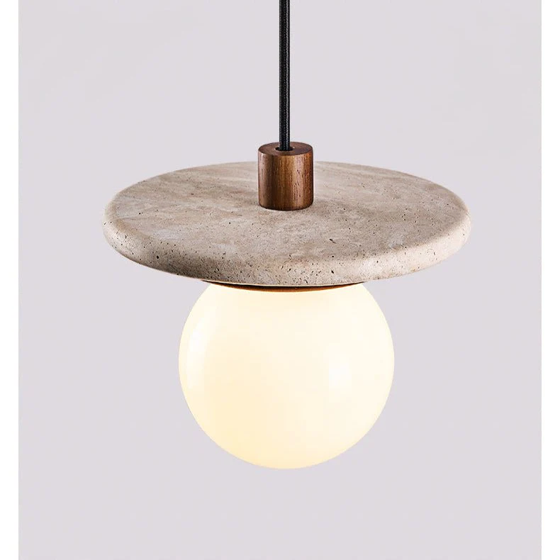 Travertine Disk Pendant Light - Image 8