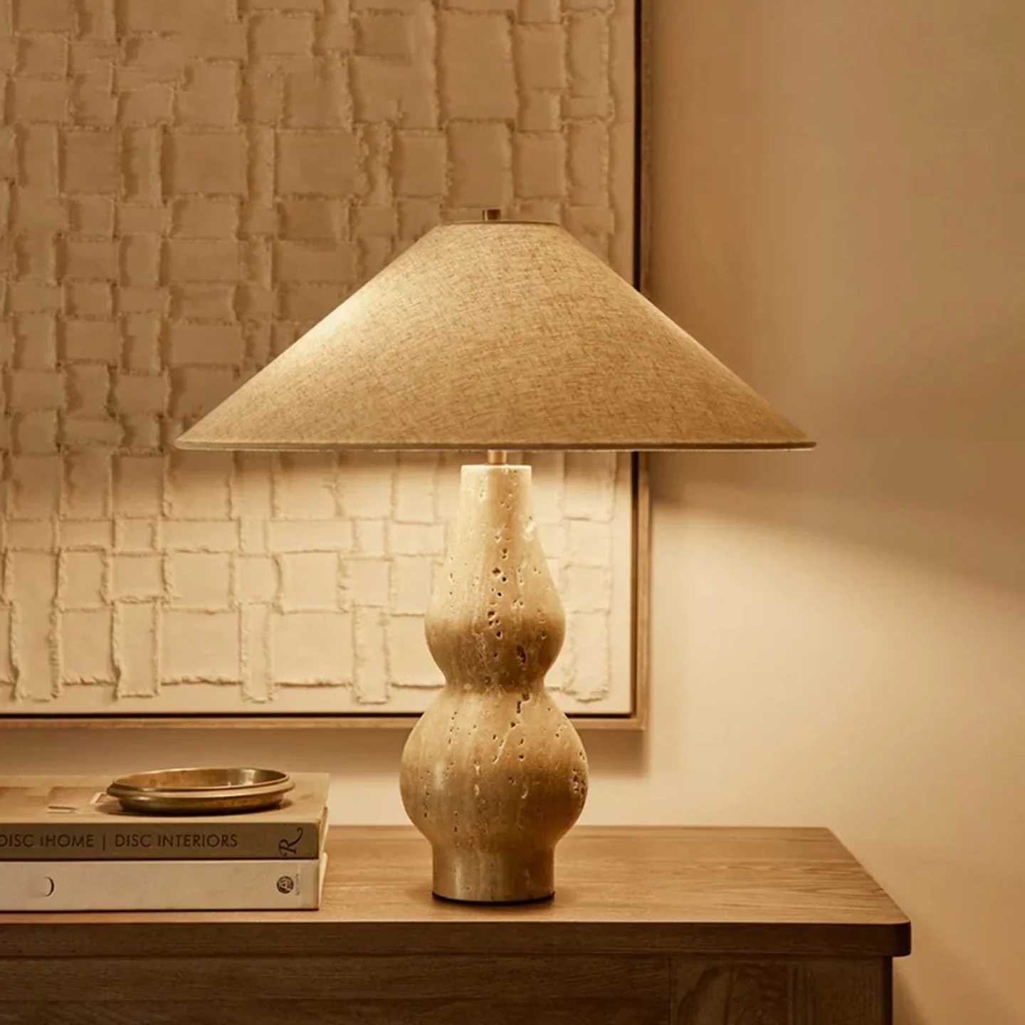 Travertine Double-Gourd Table Lamp - Image 6