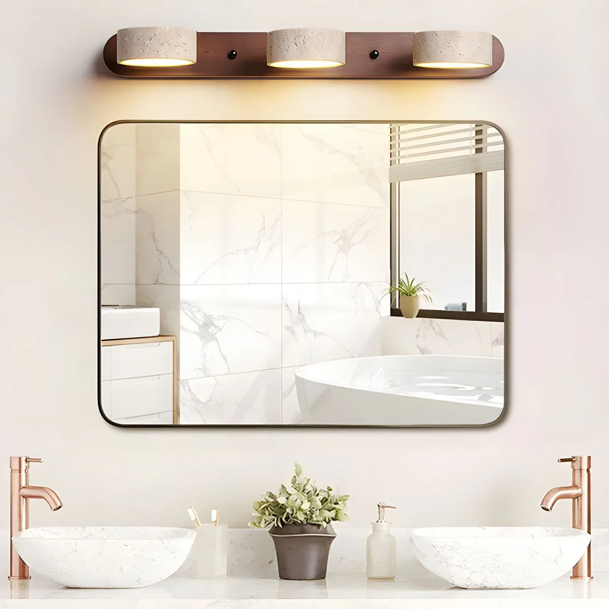 Travertine Duo Rechargeable Wall Light - Image 12
