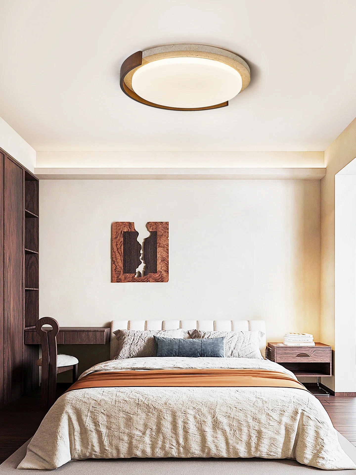 Travertine Eclipse Ceiling Lamp - Image 7