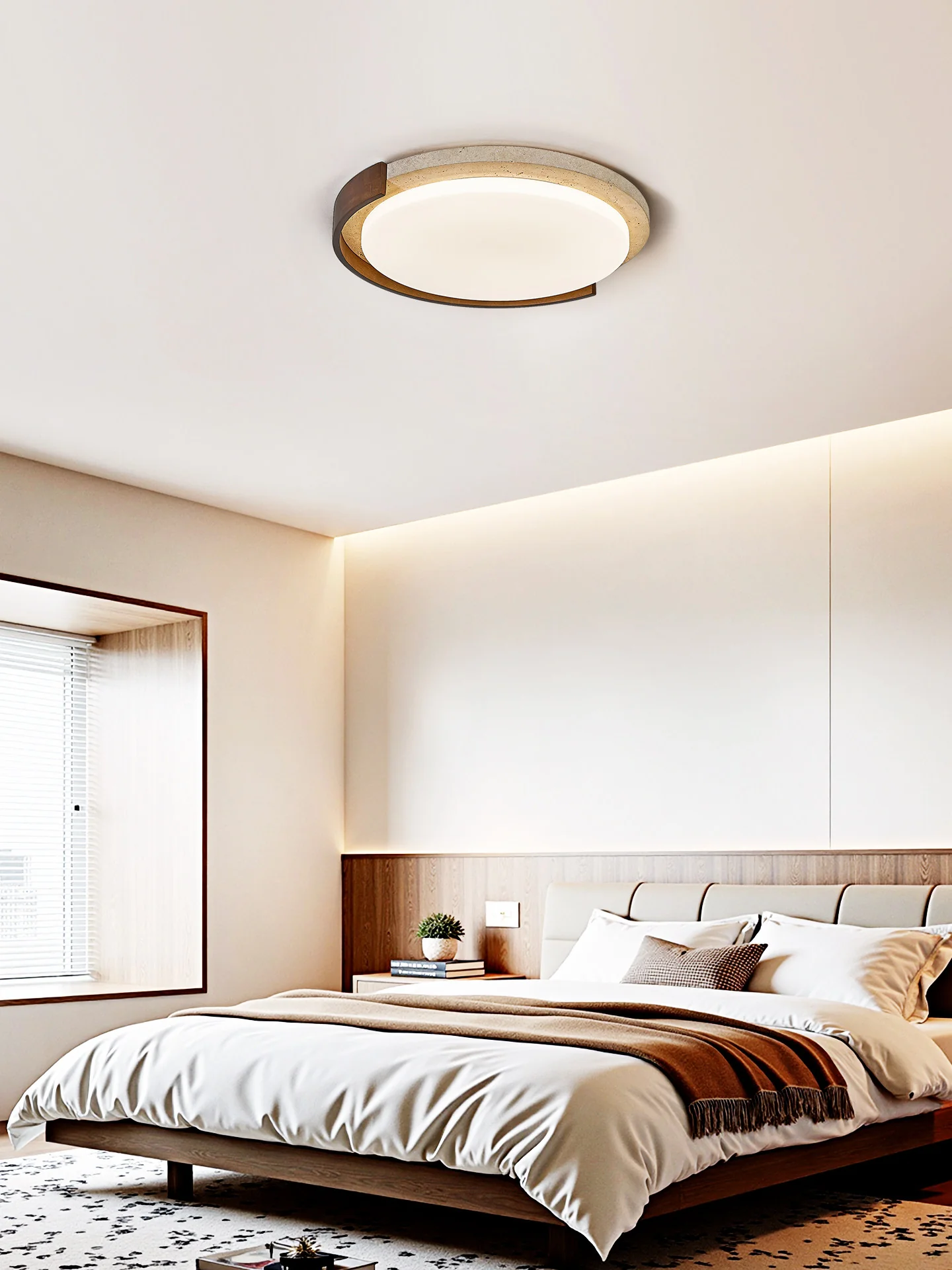 Travertine Eclipse Ceiling Lamp - Image 8