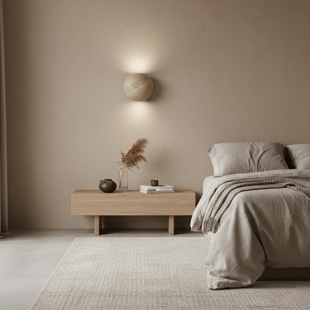 Travertine Globe Wall Sconce - Image 4
