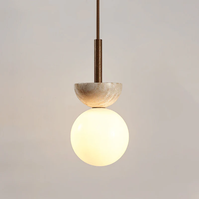 Travertine Half Duo Pendant Light - Image 9