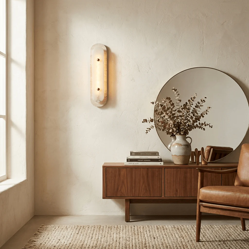 Travertine Pill Sconce - Image 3