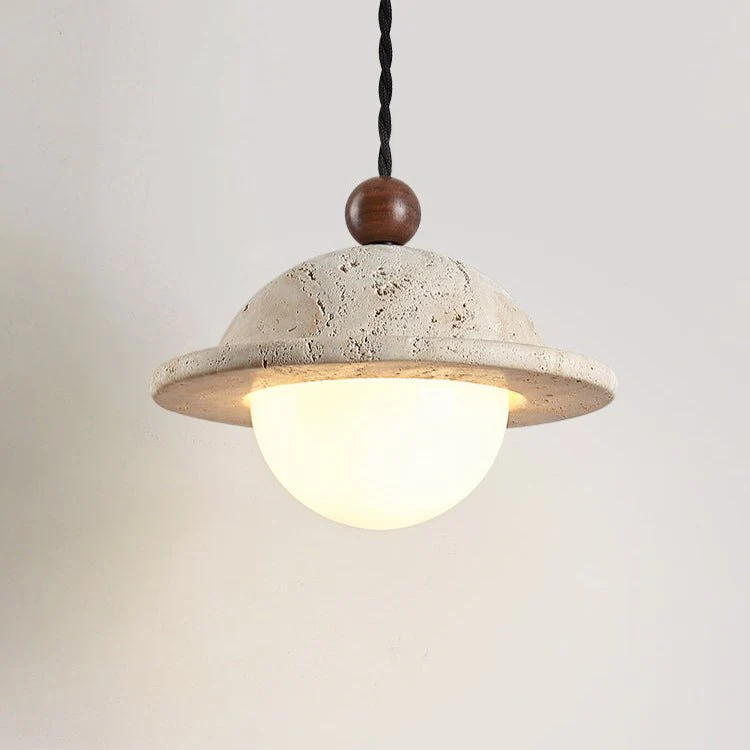 Travertine Saucer Pendant Light - Image 12