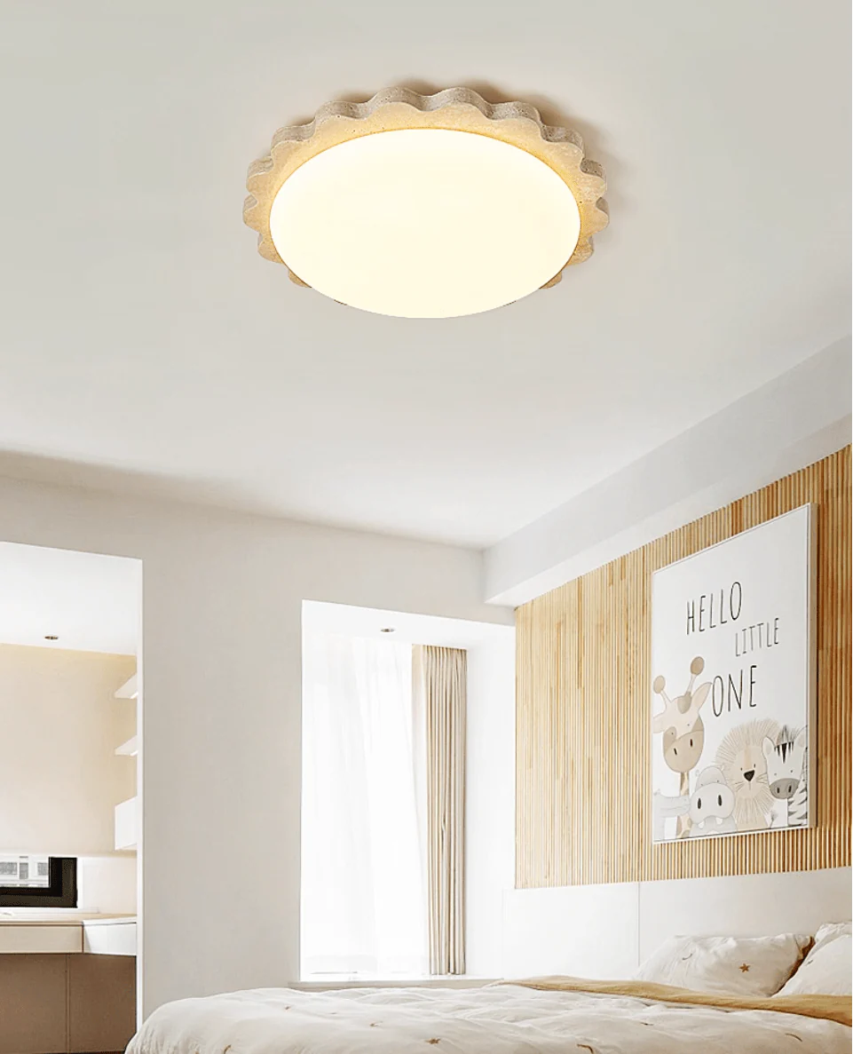 Travertine Scallop Edge Ceiling Light - Image 14