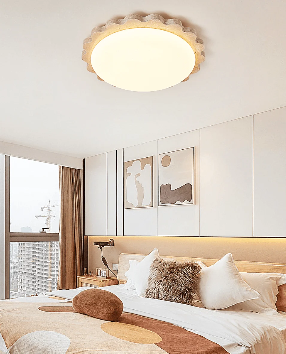 Travertine Scallop Edge Ceiling Light - Image 16