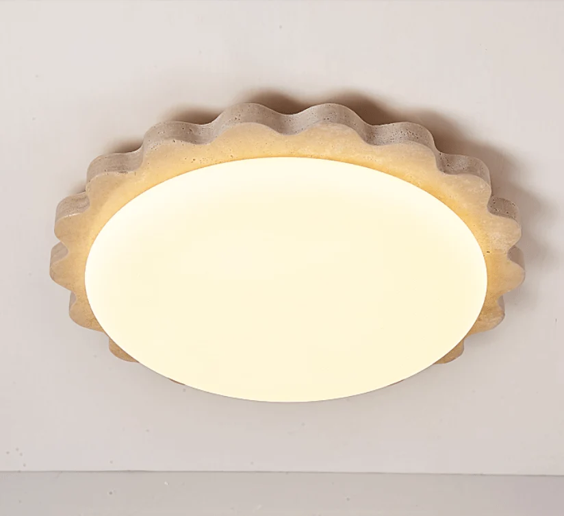 Travertine Scallop Edge Ceiling Light - Image 18