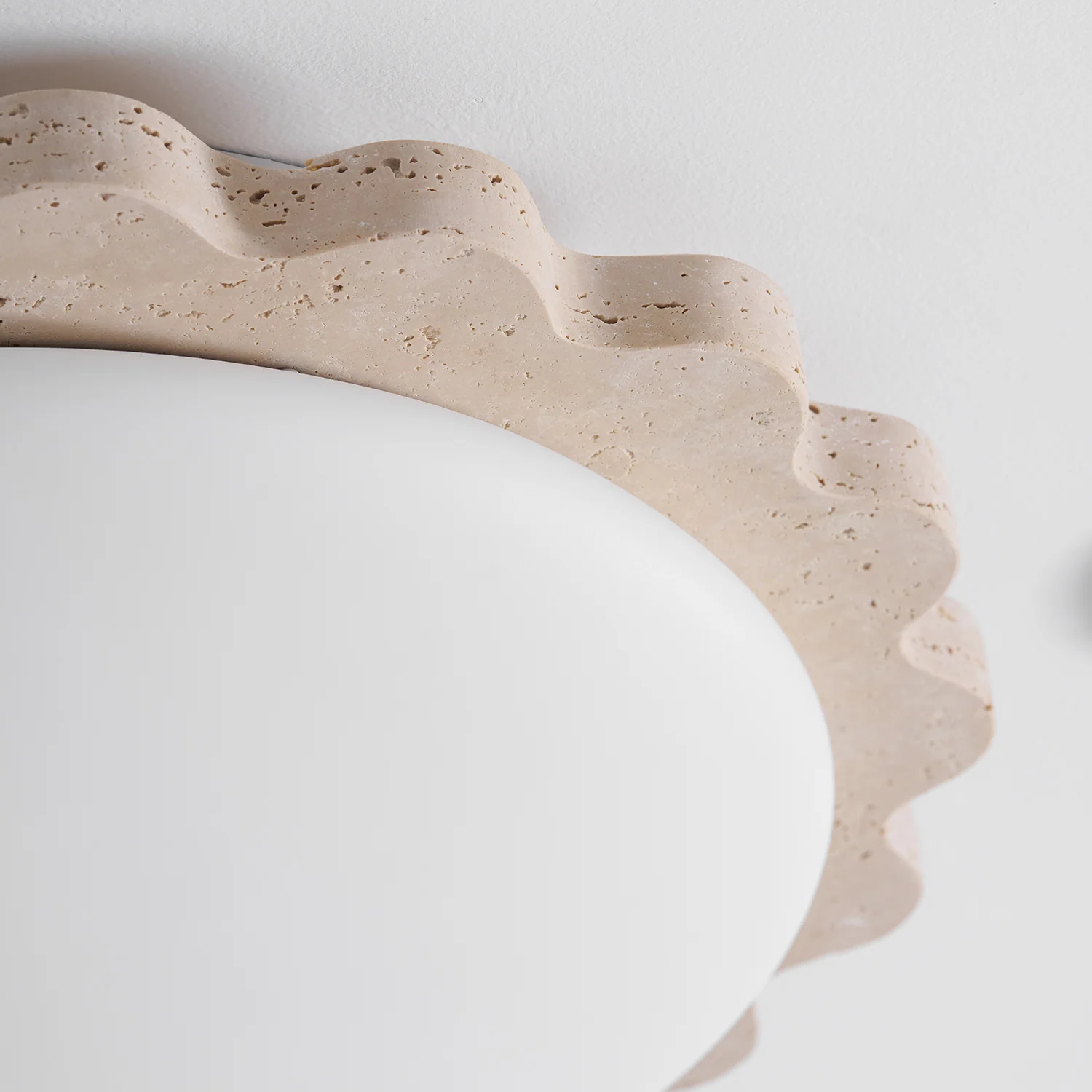 Travertine Scallop Edge Ceiling Light - Image 29
