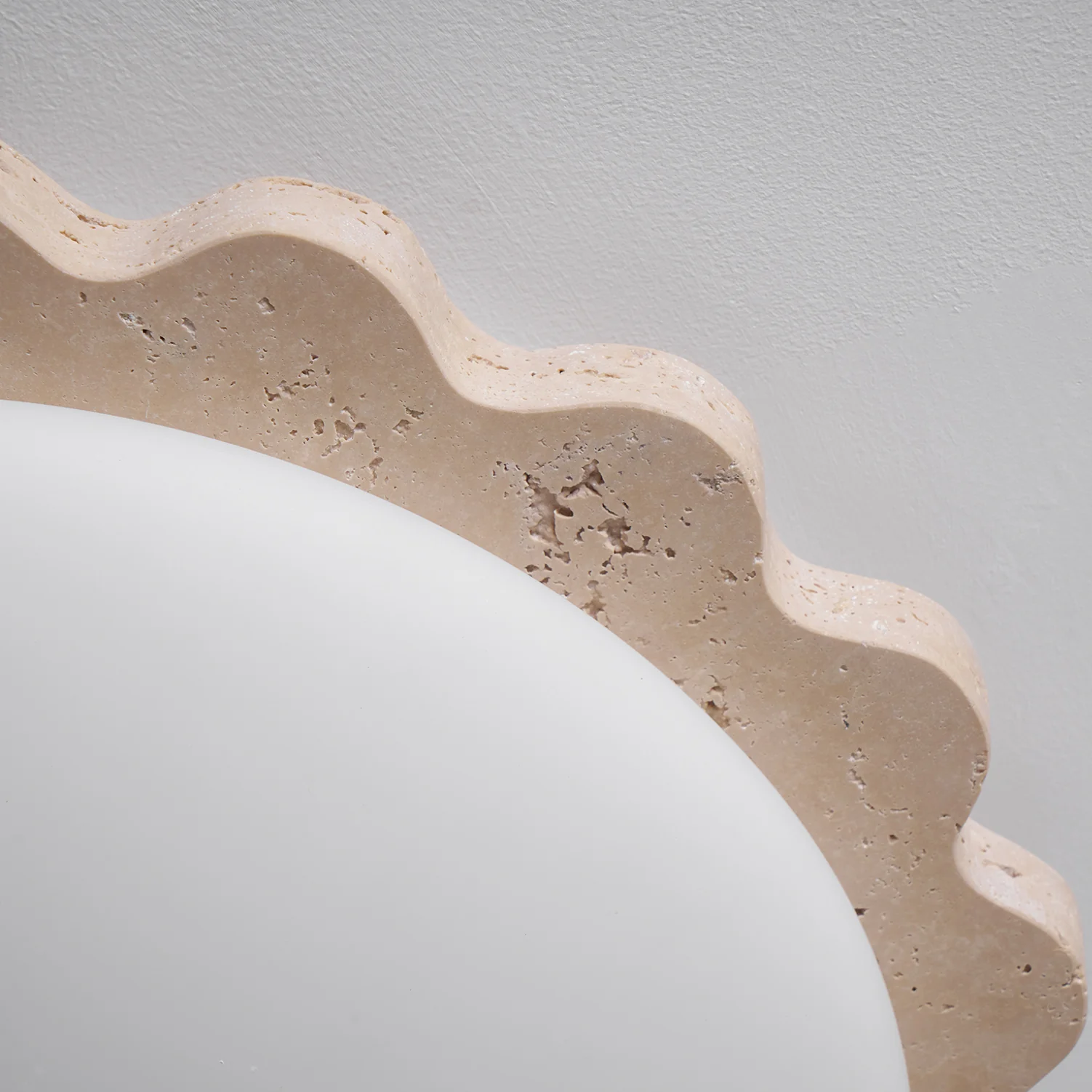 Travertine Scallop Edge Ceiling Light - Image 32
