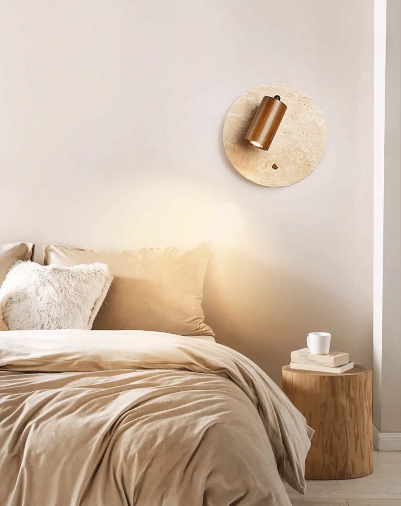 Travertine Spot Wall Sconce - Image 2