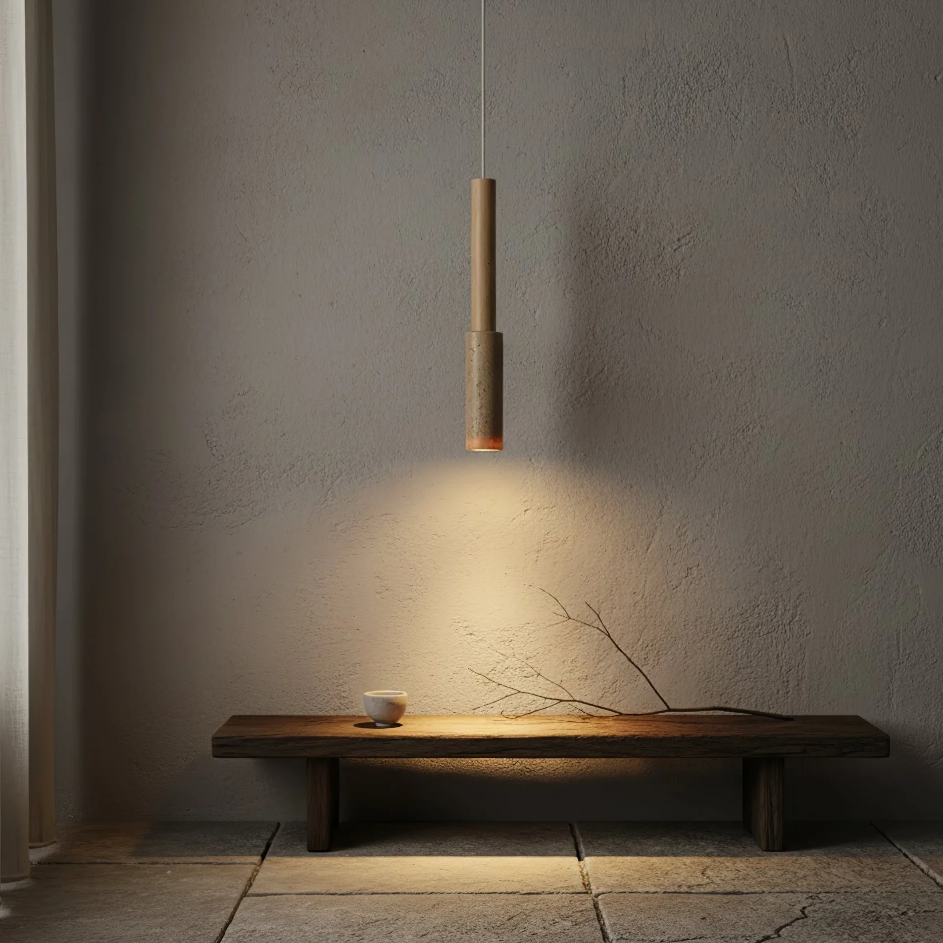 Travertine Stick Pendant Light - Image 2