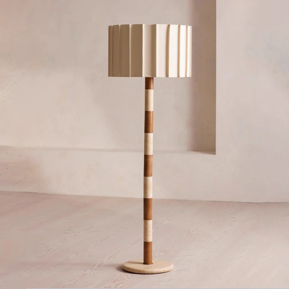 Travertine Striped Floor Lamp - Image 5