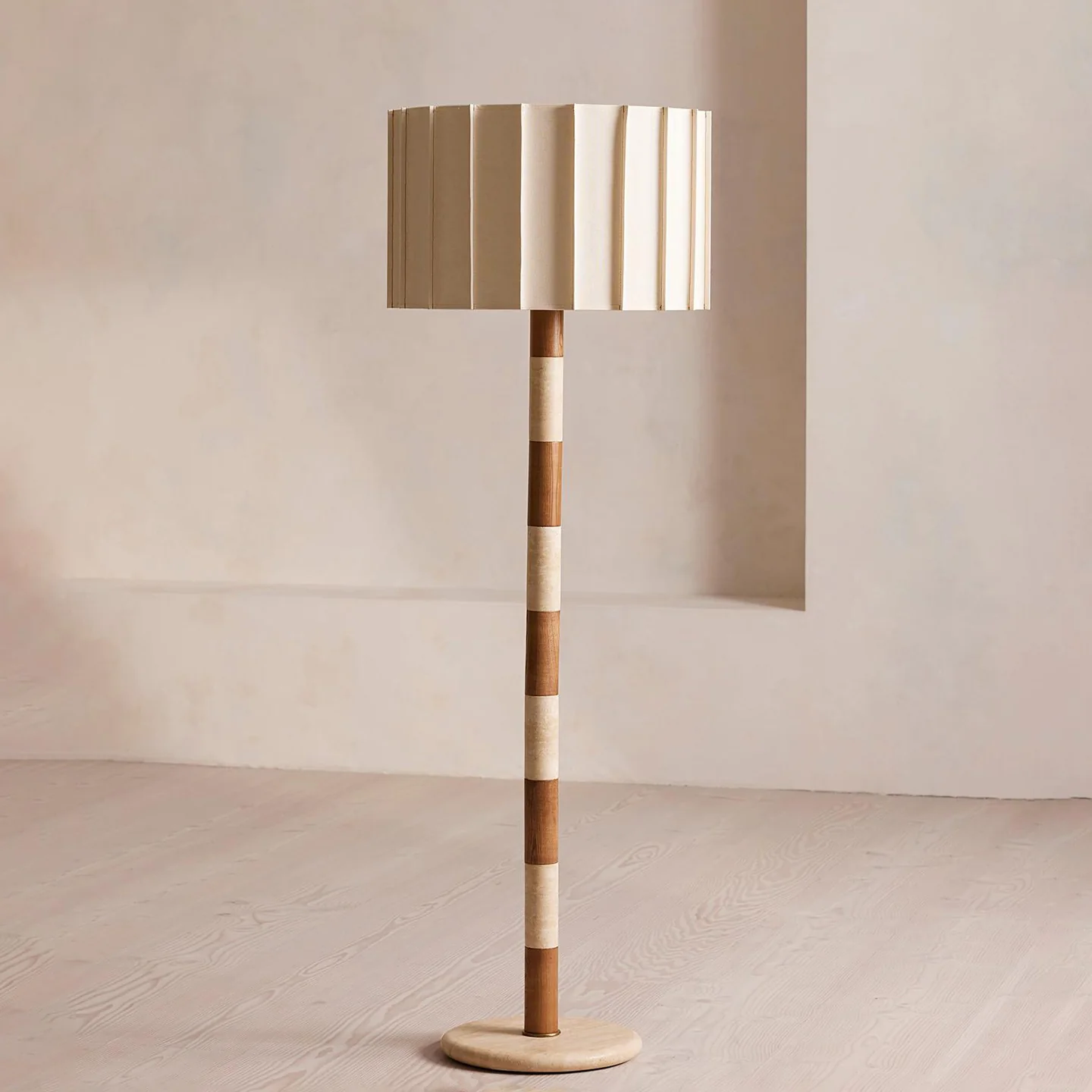 Travertine Striped Floor Lamp - Image 8
