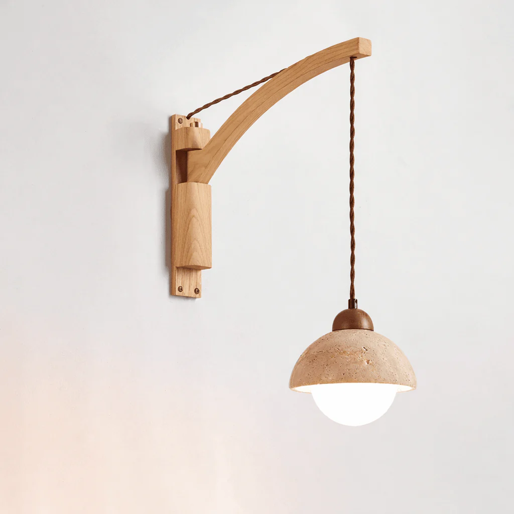 Travertine Swing Arm Wall Sconce - Image 21