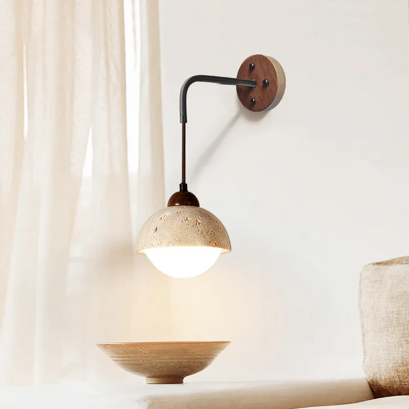 Travertine Swing Arm Wall Sconce - Image 4