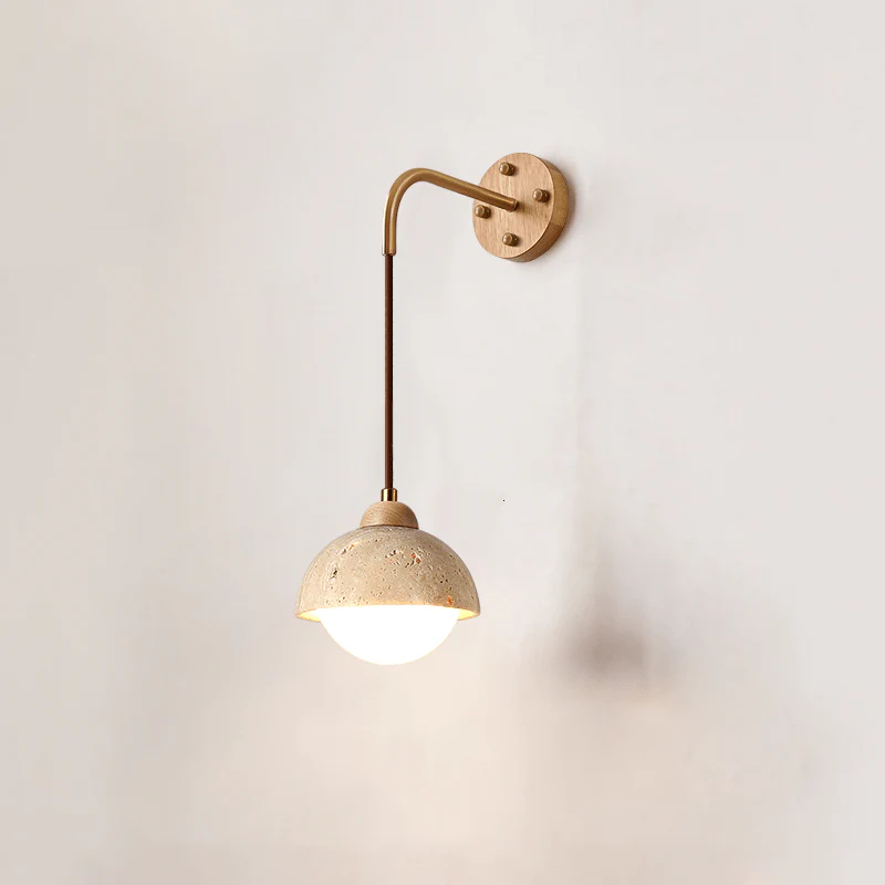 Travertine Swing Arm Wall Sconce - Image 5