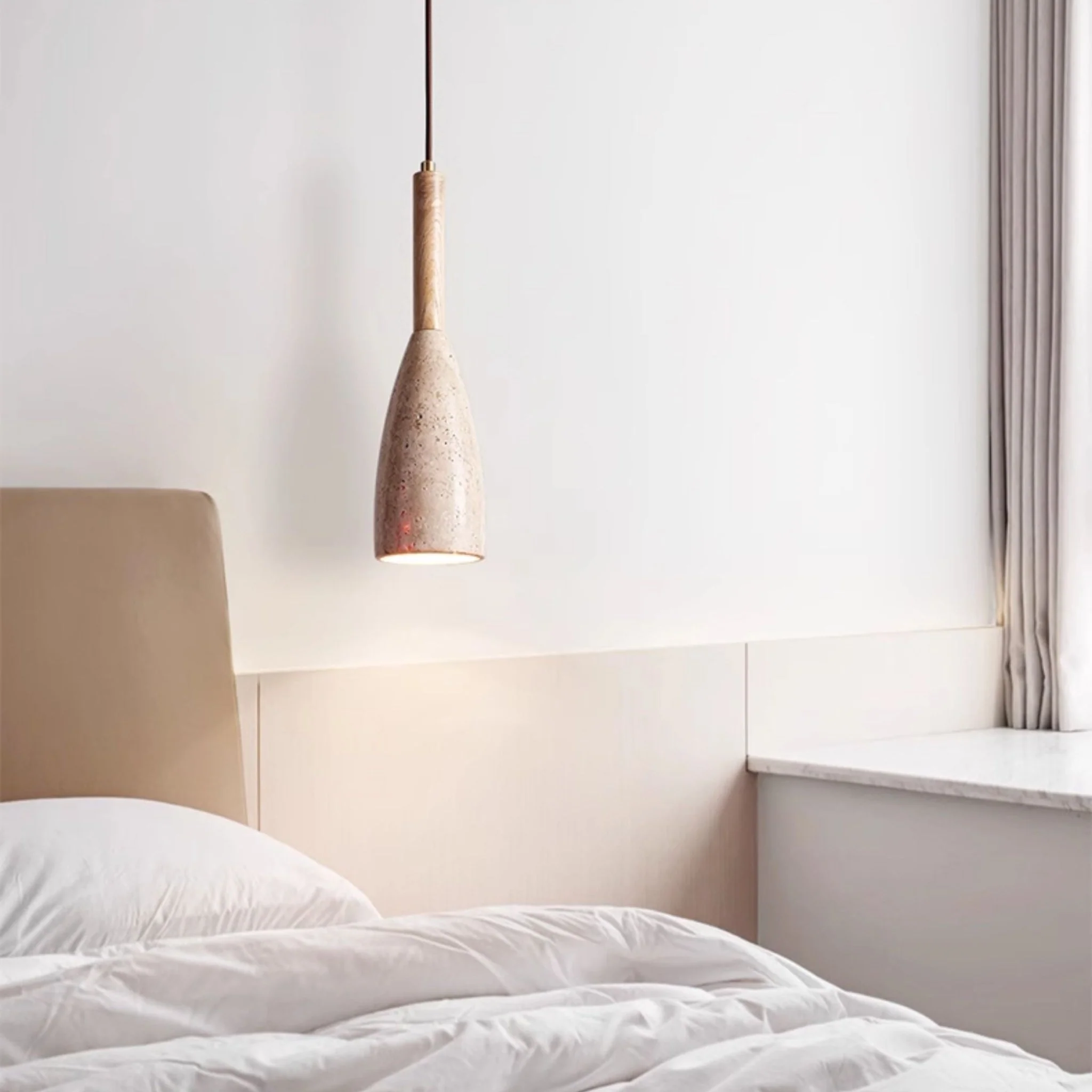 Travertine Teardrop Pendant Light - Image 4