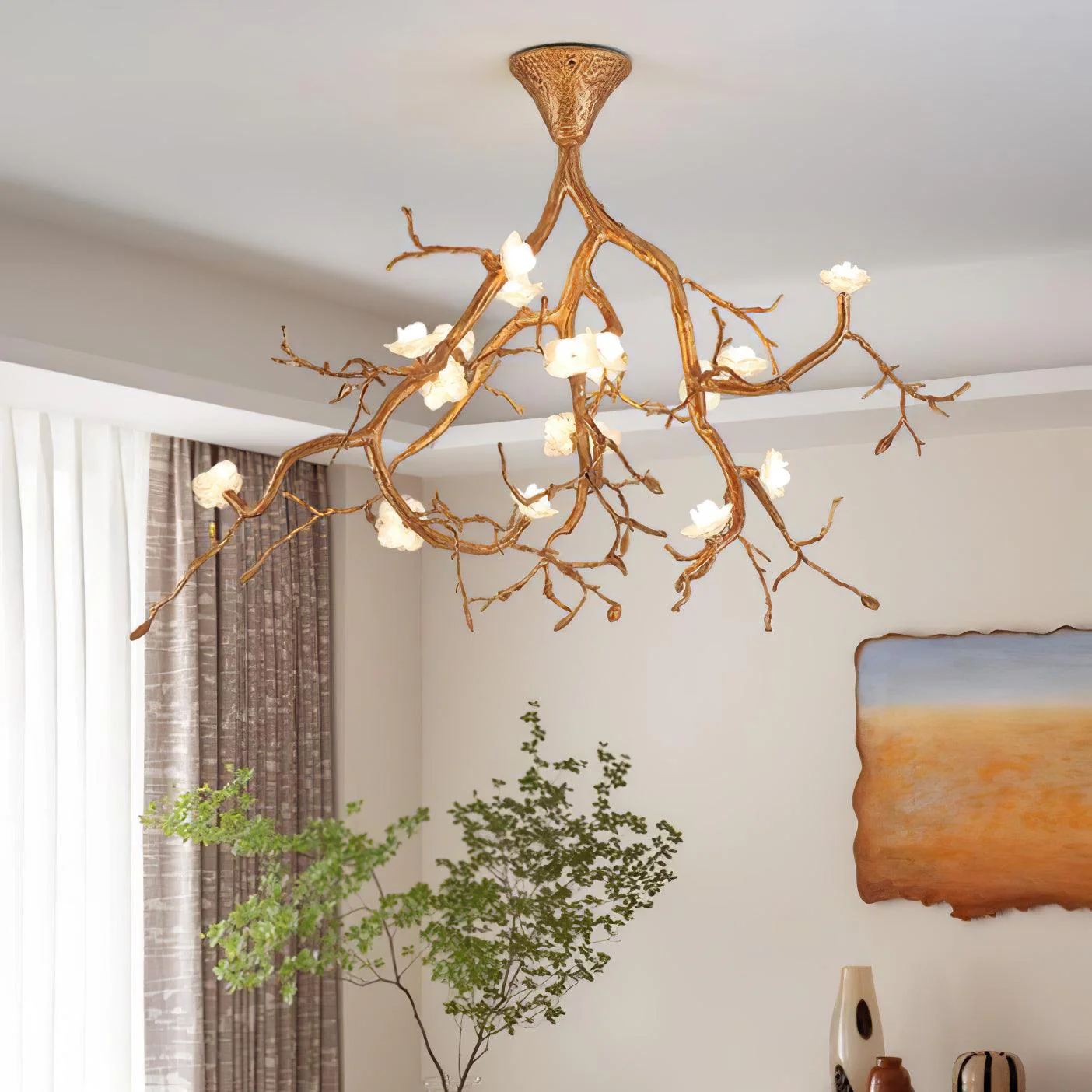 Tree Branches Flower Ceiling Lamp - Image 10