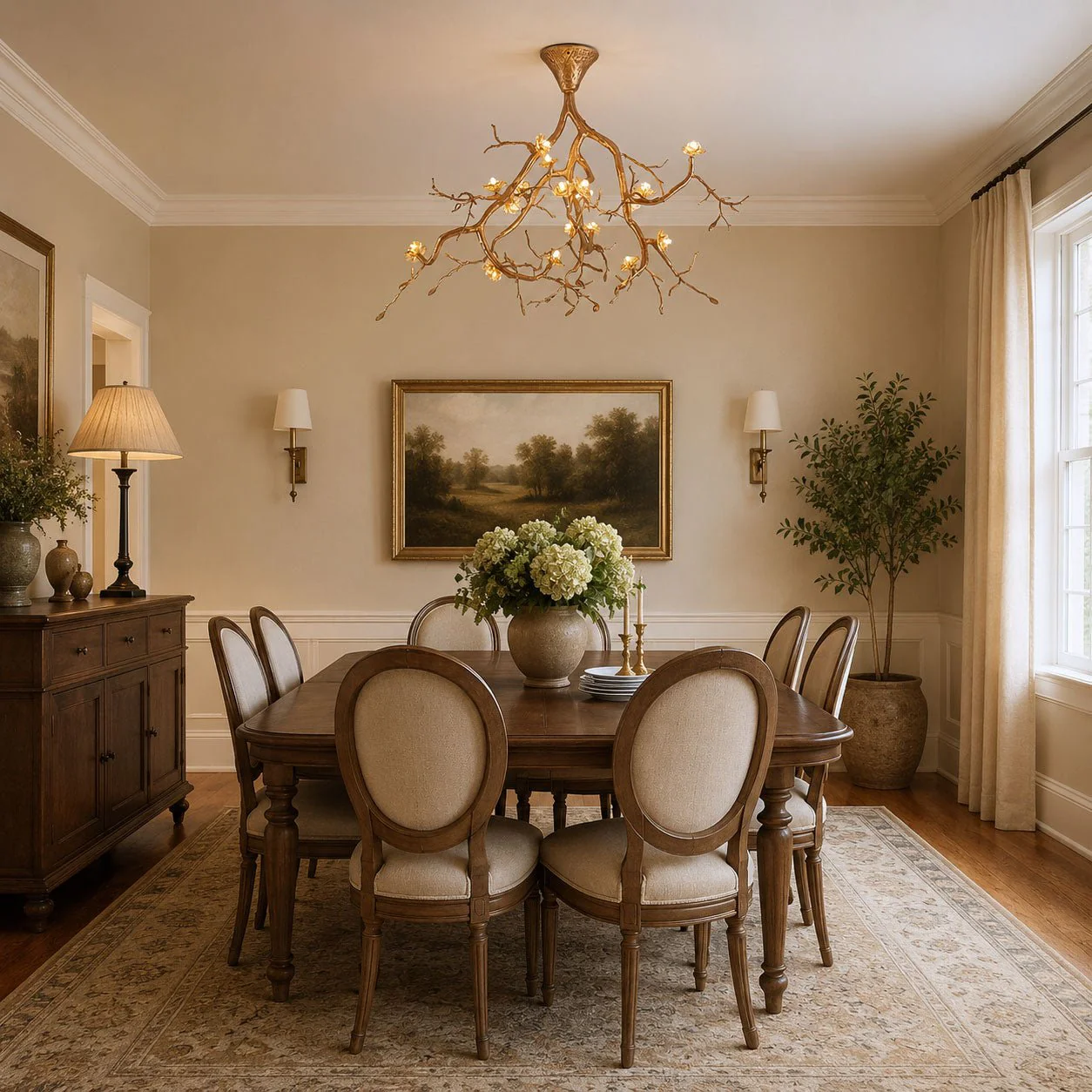Tree Branches Flower Ceiling Lamp - Image 3