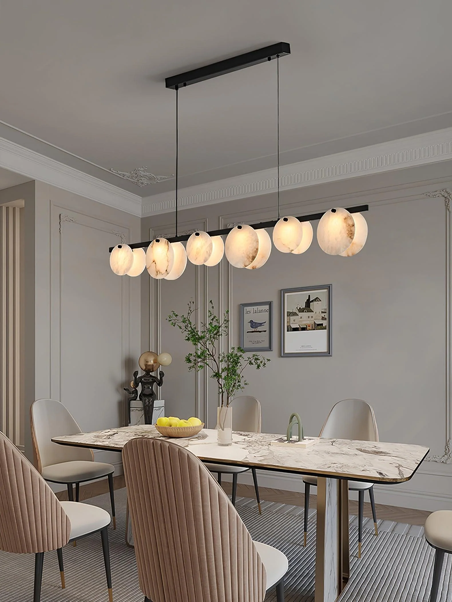 Trinidad Dining Room Alabaster Chandelier - Image 11