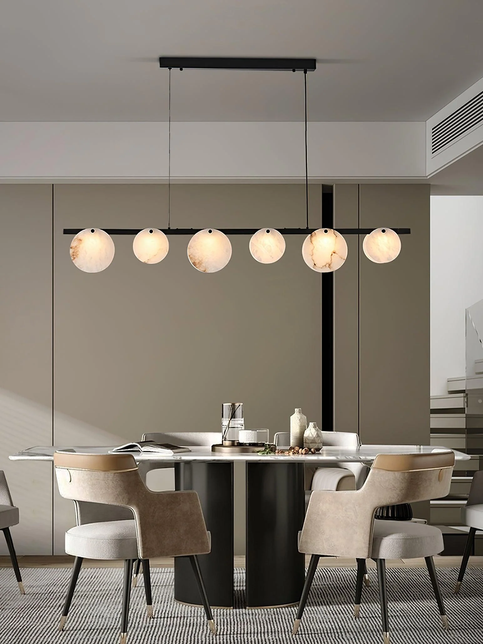 Trinidad Dining Room Alabaster Chandelier - Image 12