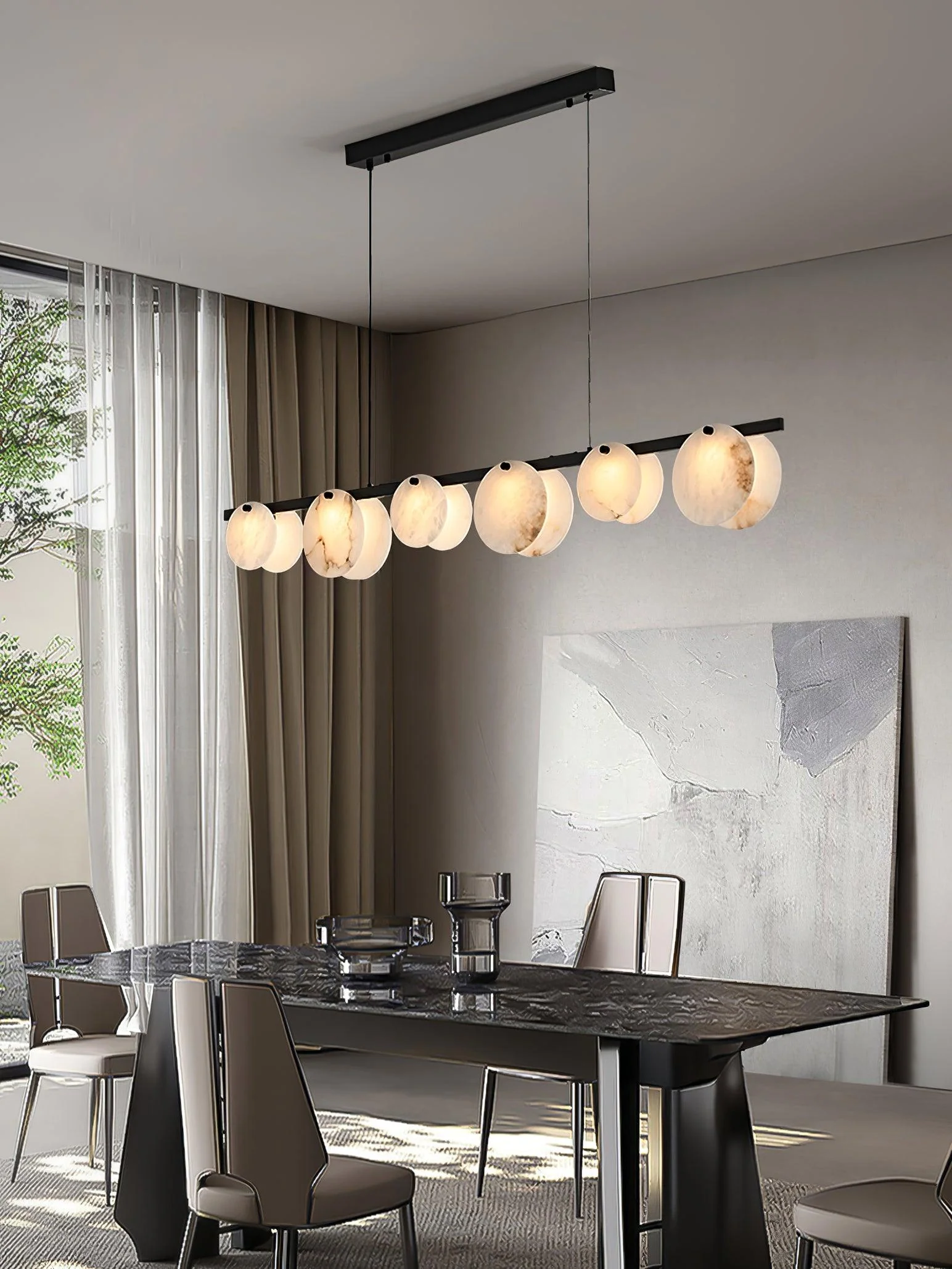 Trinidad Dining Room Alabaster Chandelier - Image 13