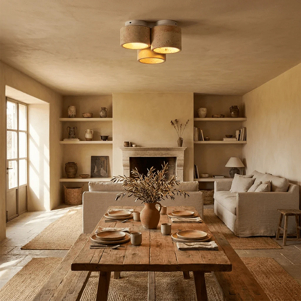 Trio Travertine Ceiling Light - Image 3