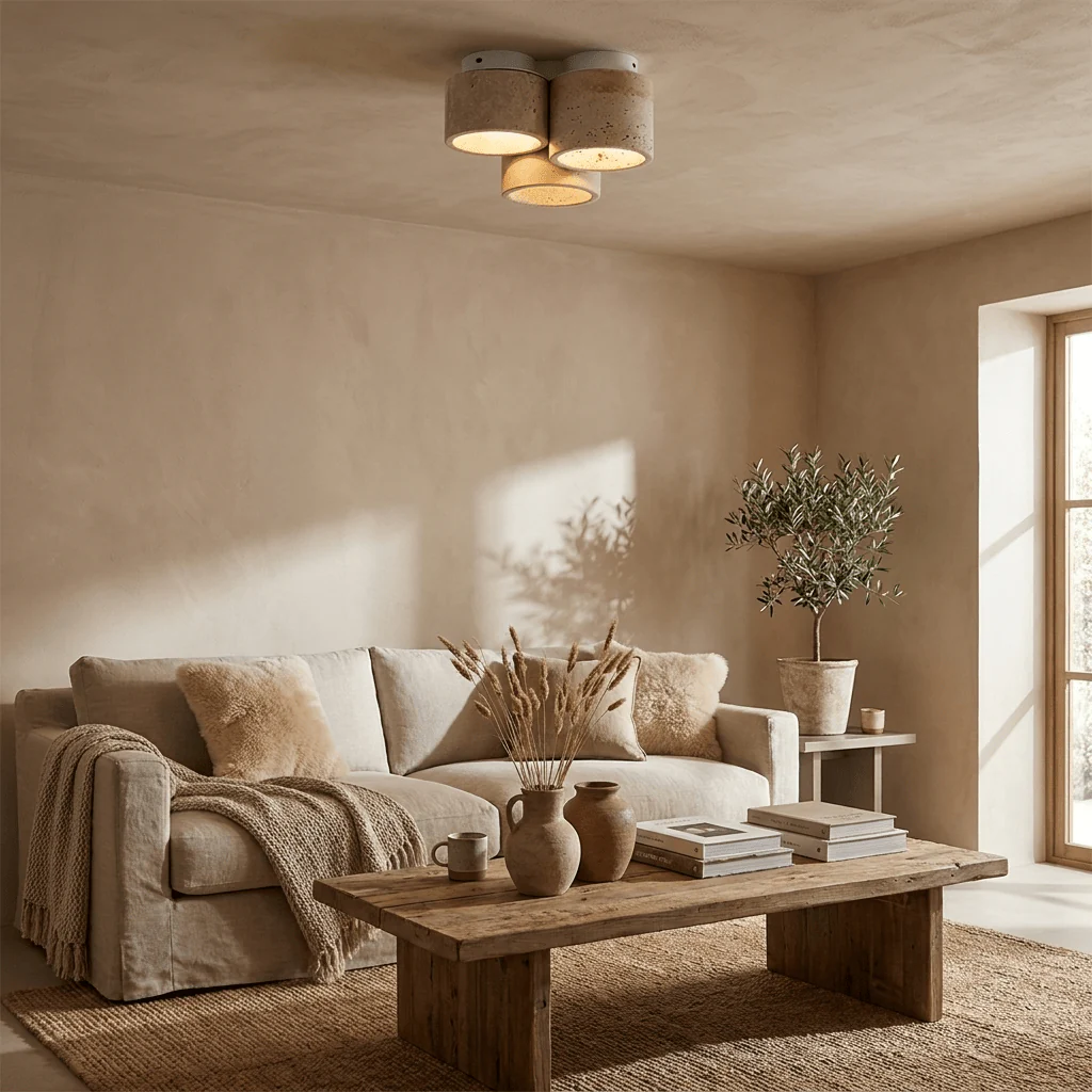 Trio Travertine Ceiling Light - Image 4