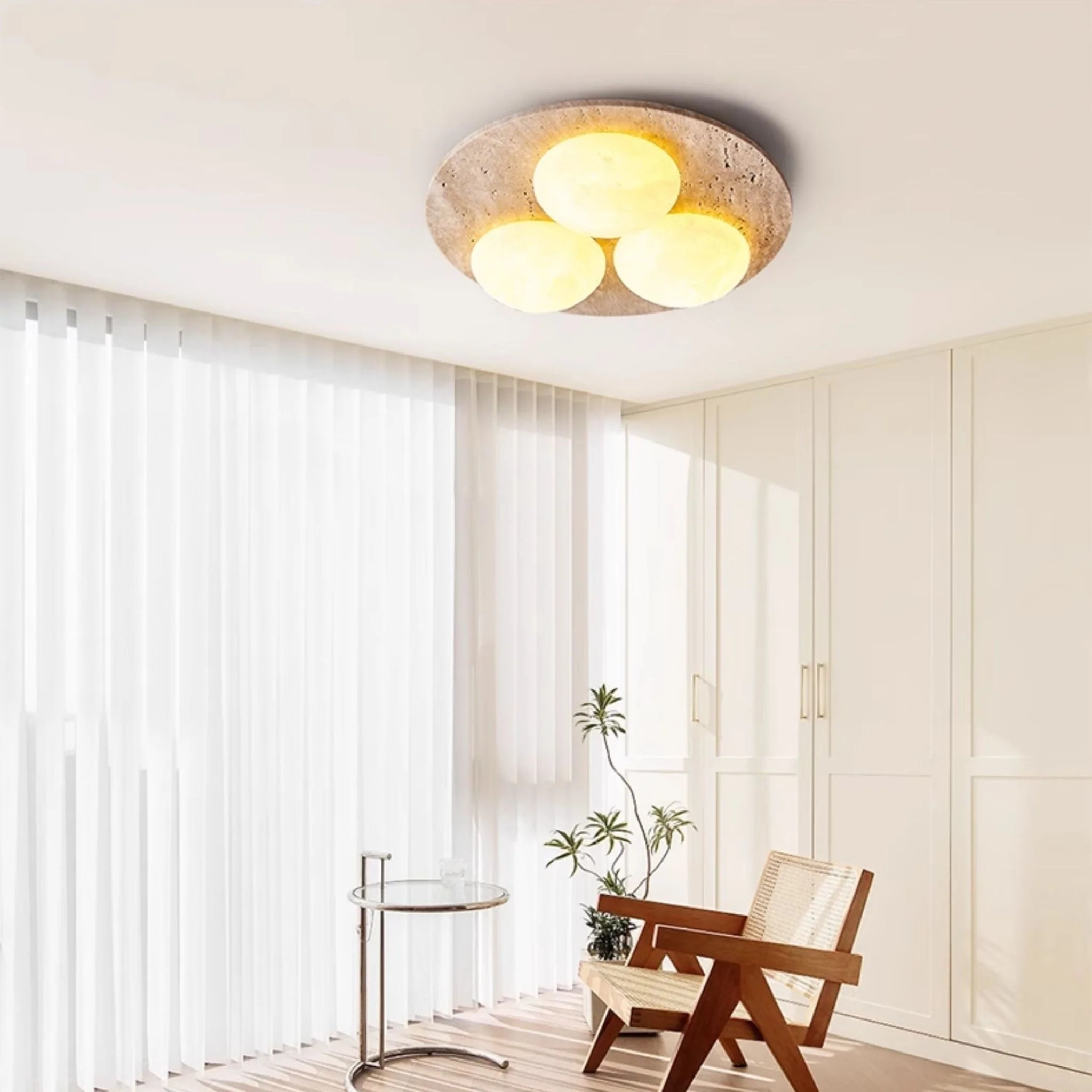 Trio Travertine Ceiling Light - Image 2