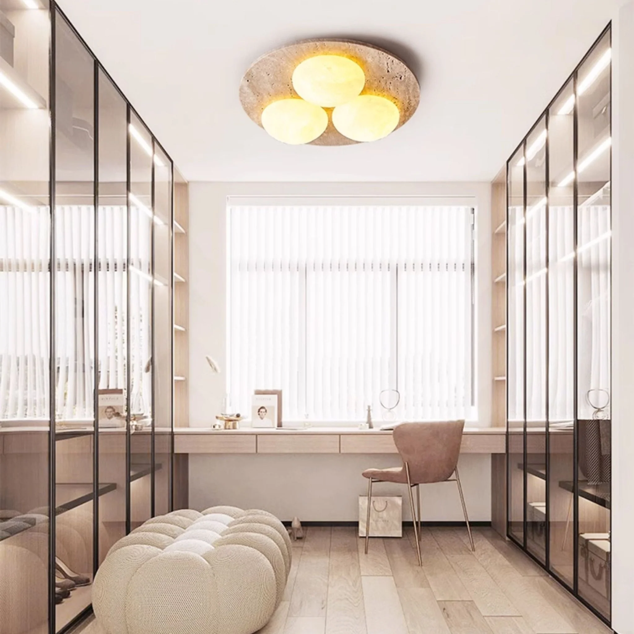 Trio Travertine Ceiling Light - Image 7