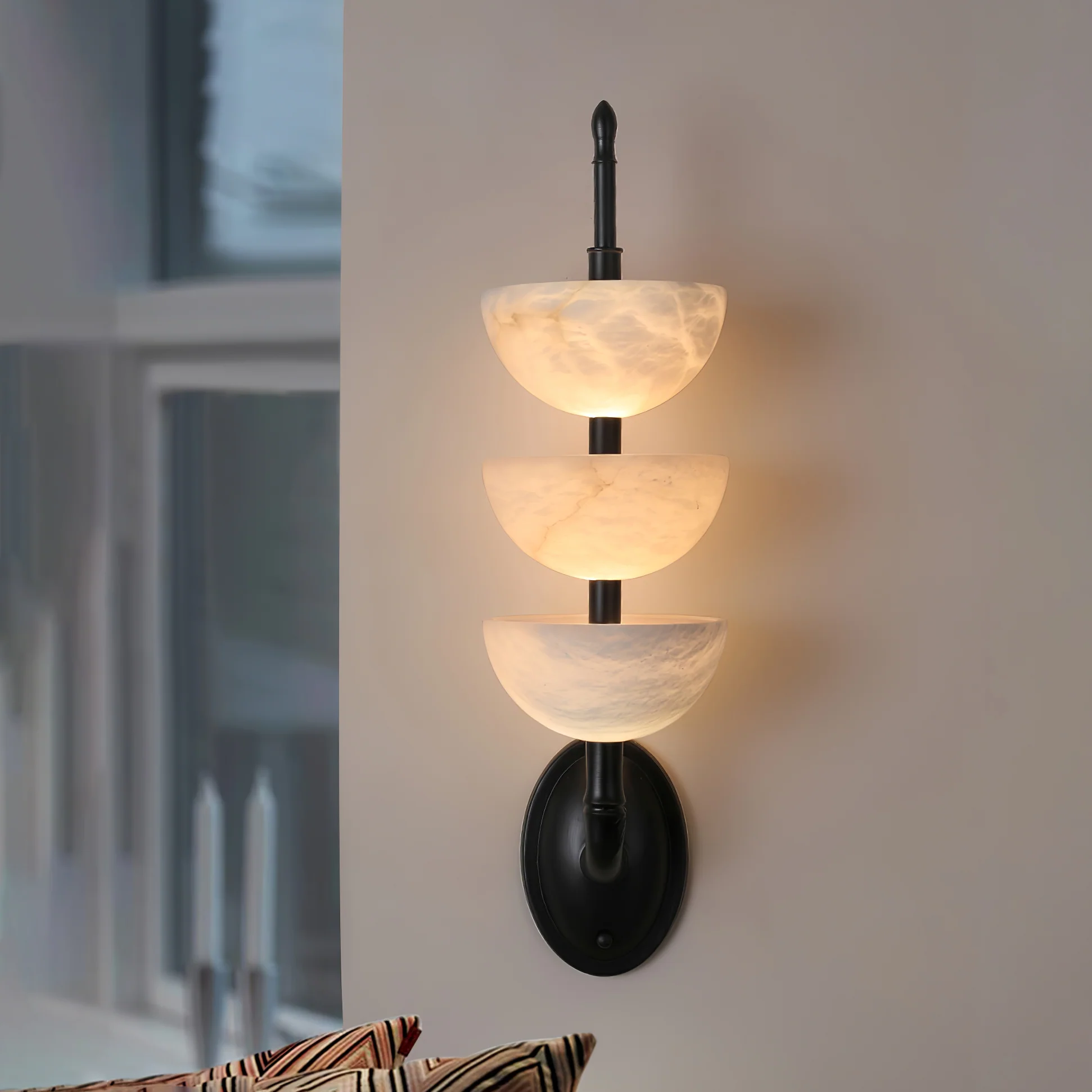 Triple Alabaster Wall Sconce - Image 34