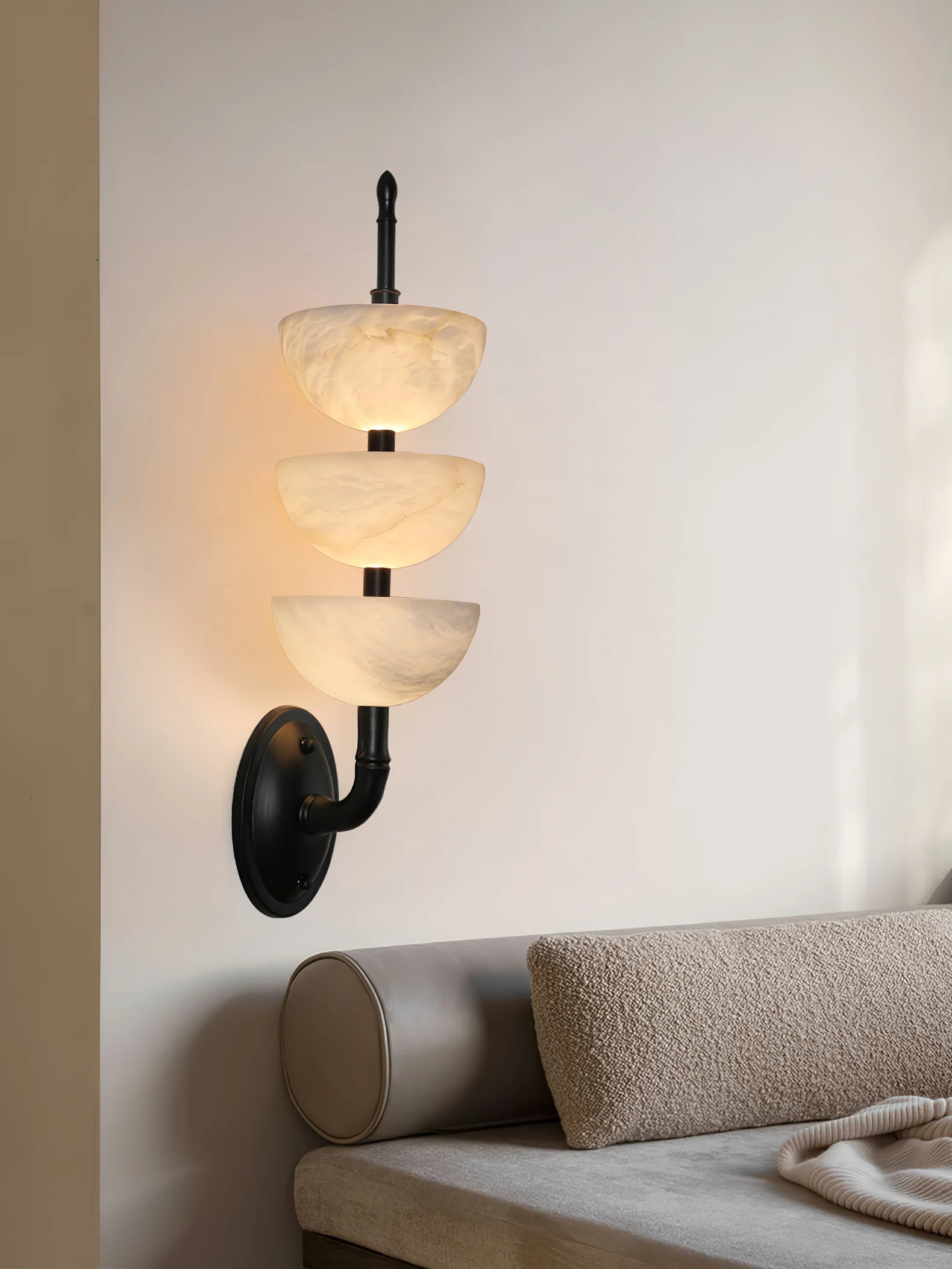 Triple Alabaster Wall Sconce - Image 38