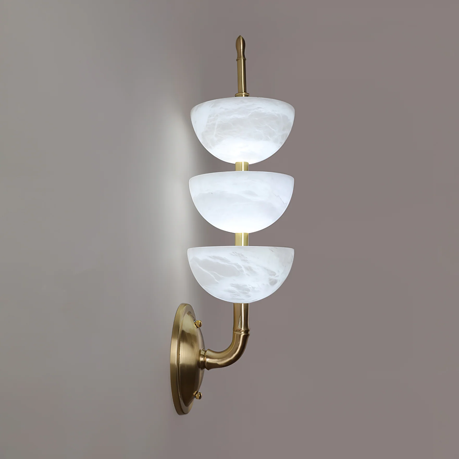 Triple Alabaster Wall Sconce - Image 39