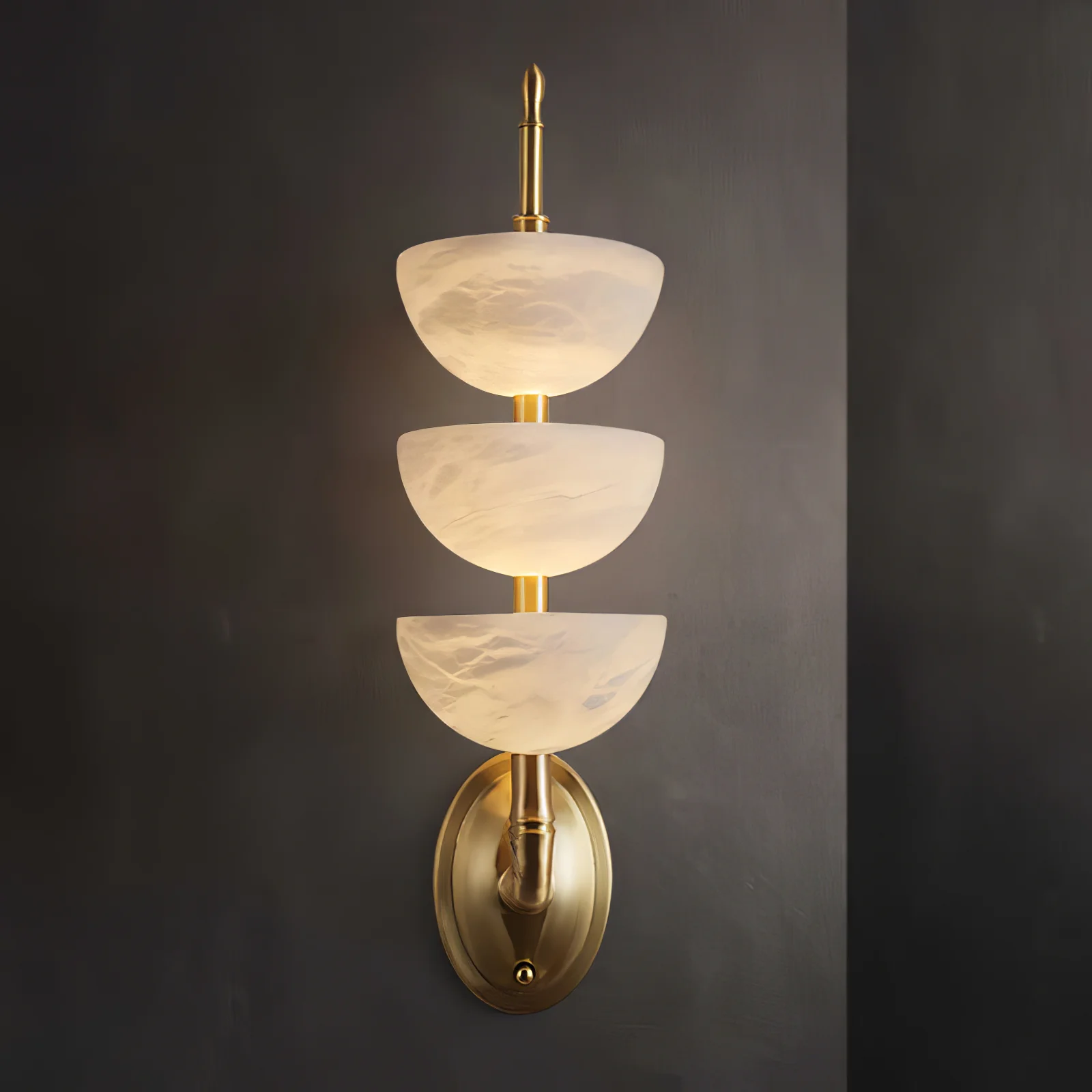 Triple Alabaster Wall Sconce - Image 42