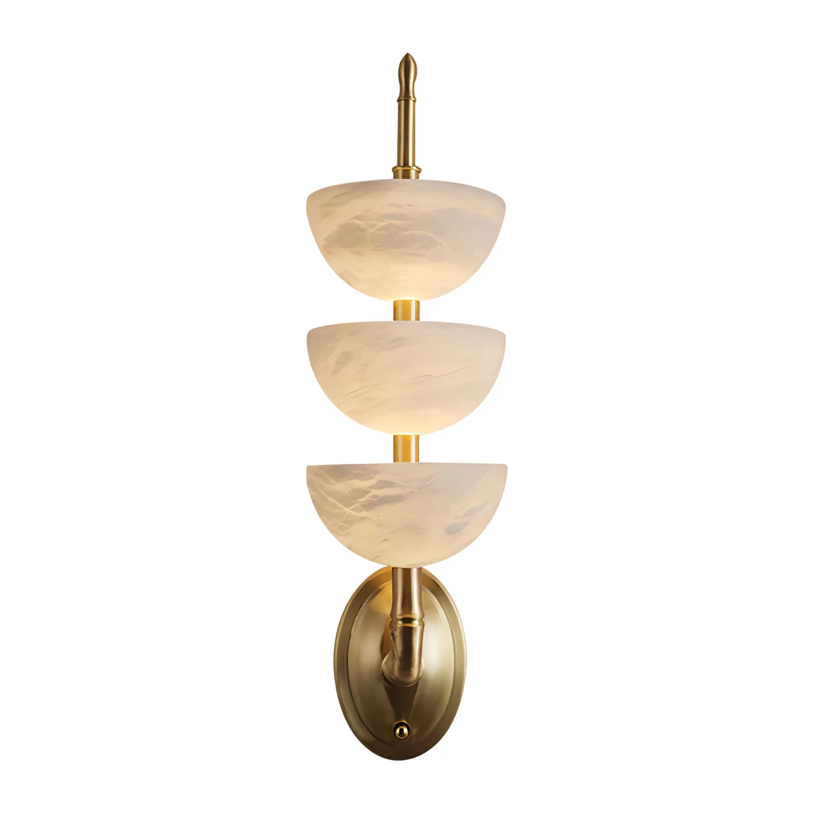 Triple Alabaster Wall Sconce - Image 43