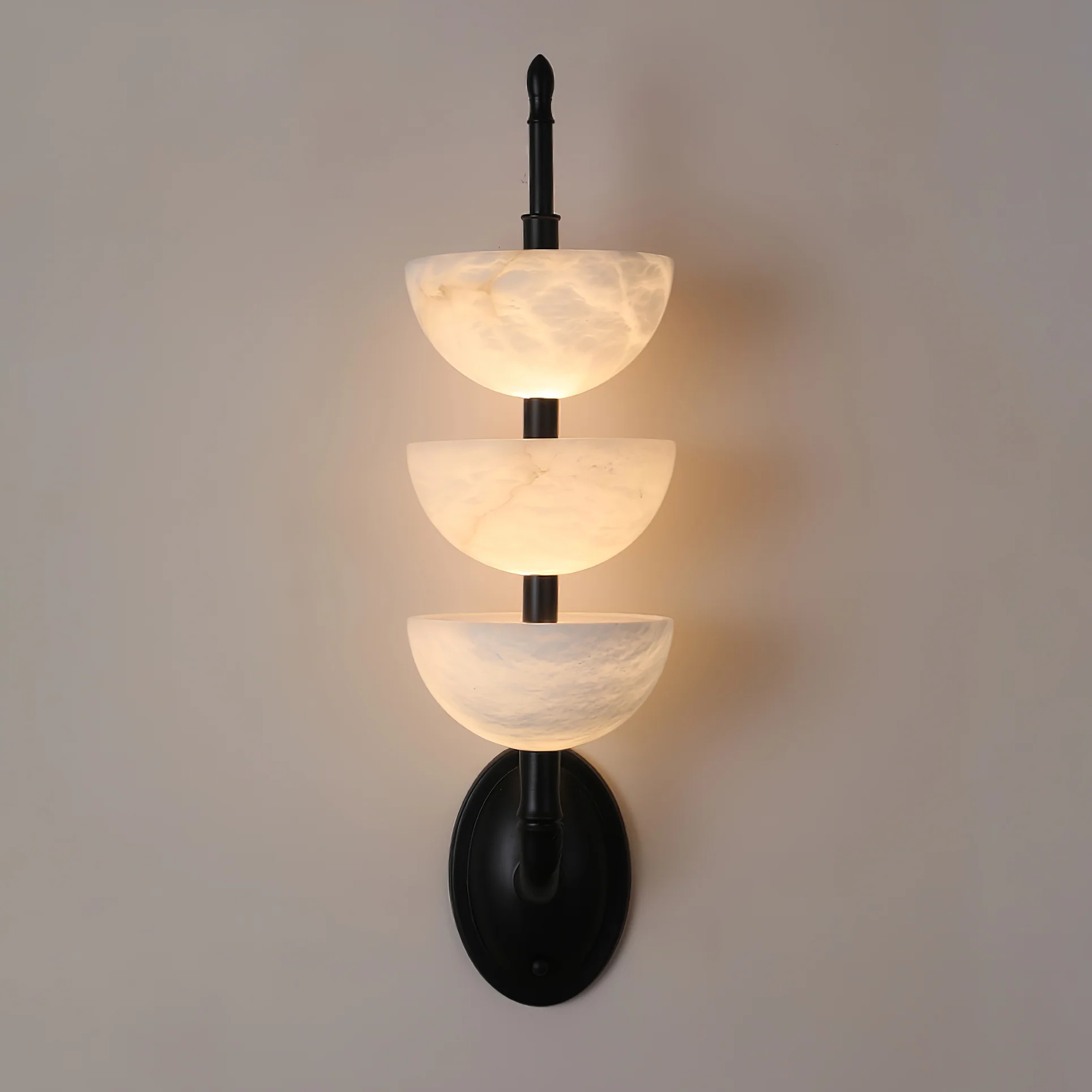 Triple Alabaster Wall Sconce - Image 44