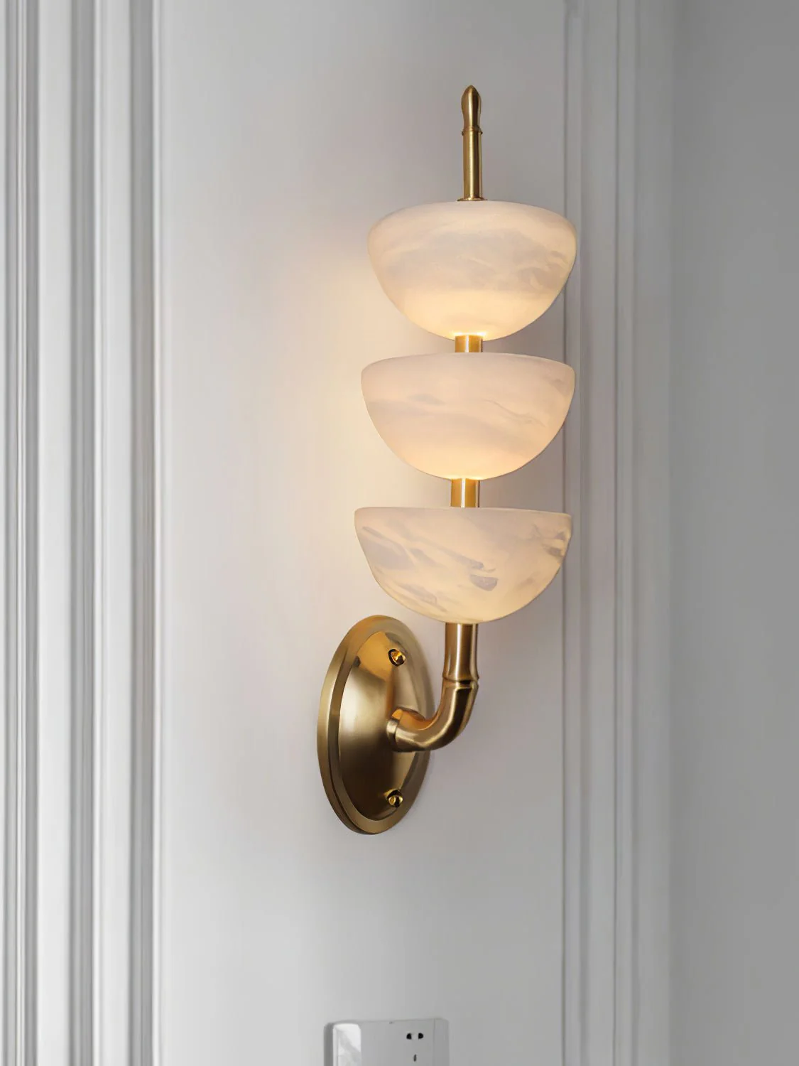 Triple Alabaster Wall Sconce - Image 56