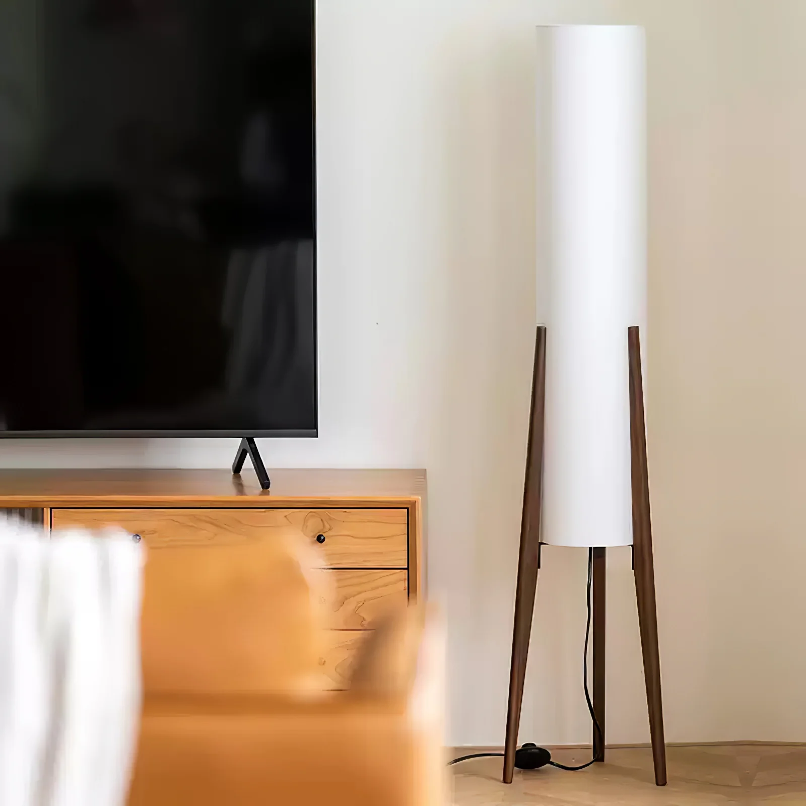 Tripod Walnut Floor Lamp - Image 13