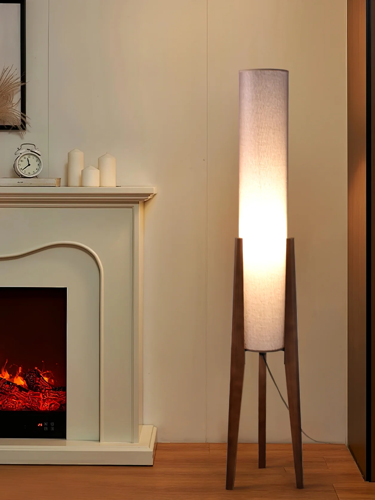 Tripod Walnut Floor Lamp - Image 9