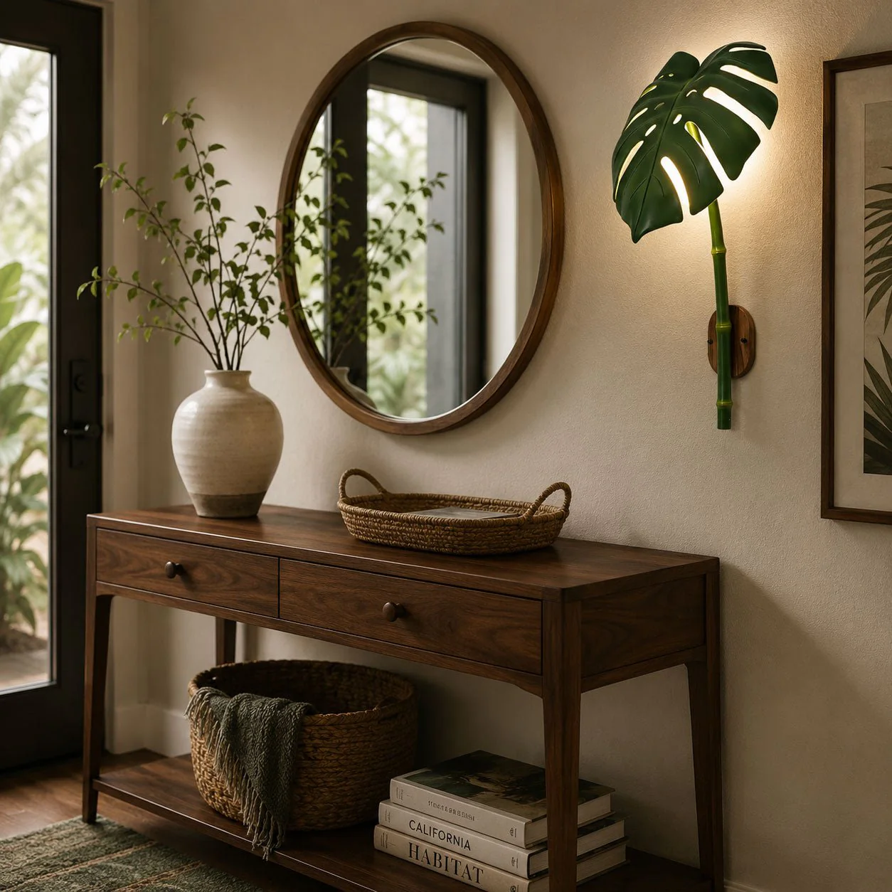 Tropical Monstera Leaf Wall Light - Image 10