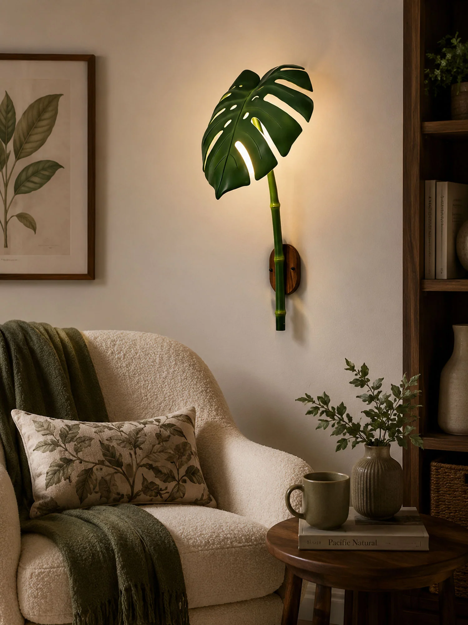 Tropical Monstera Leaf Wall Light - Image 13