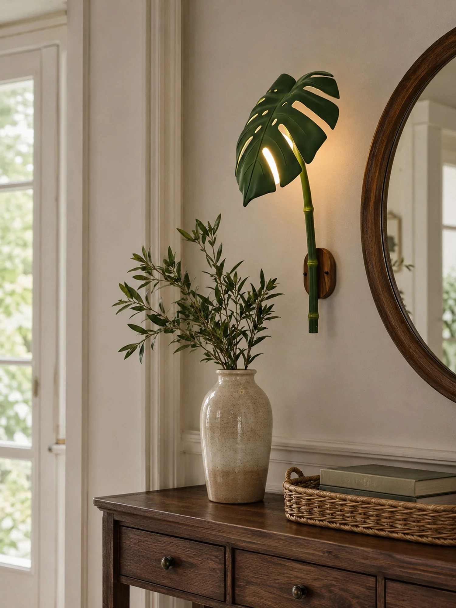 Tropical Monstera Leaf Wall Light - Image 14