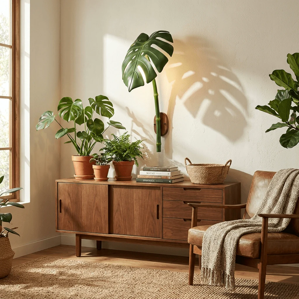 Tropical Monstera Leaf Wall Light - Image 3