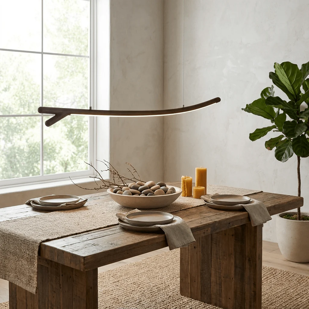 Twig Wood Linear Pendant Light - Image 6