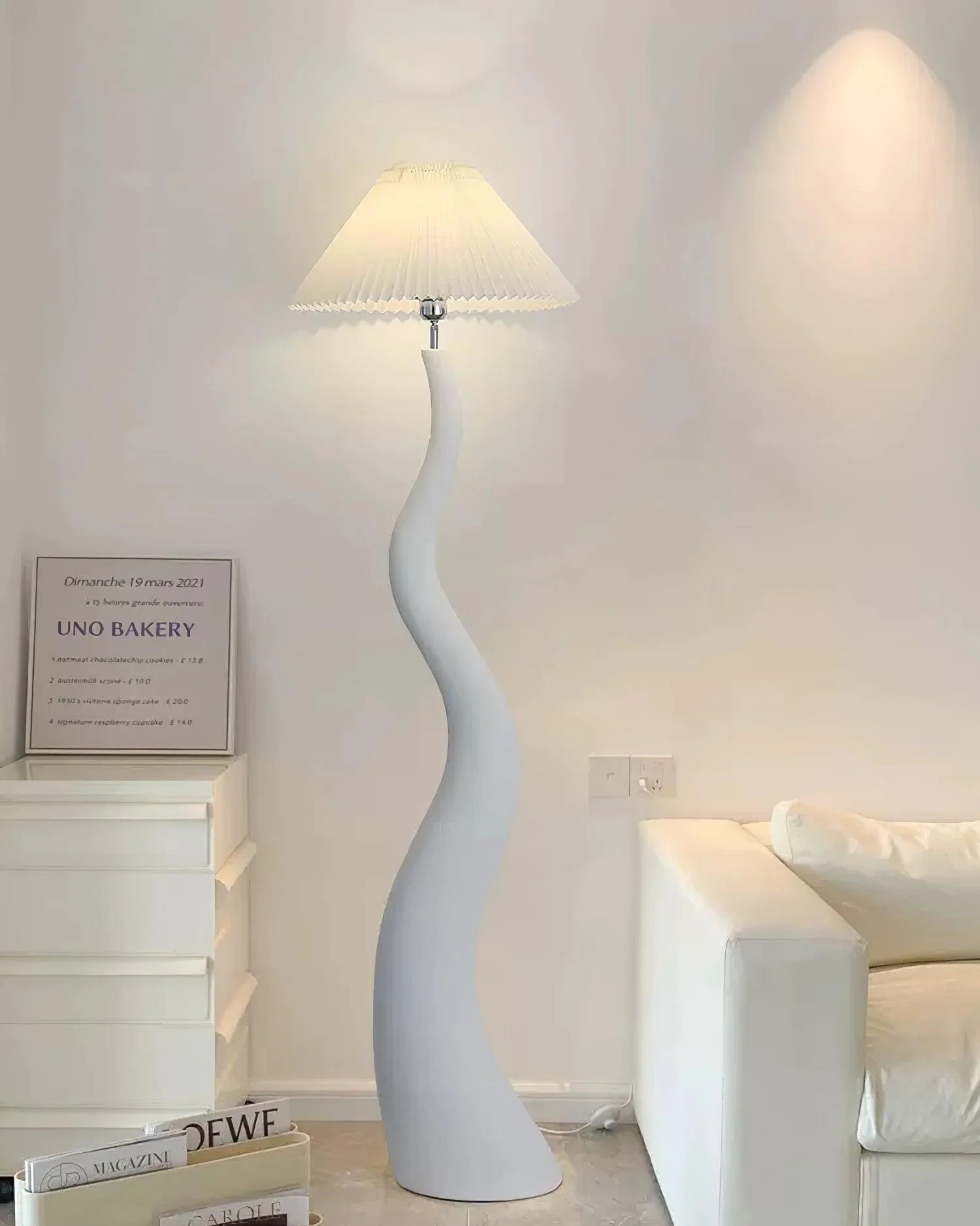 Twisted Pleated Floor Lamp - Image 9